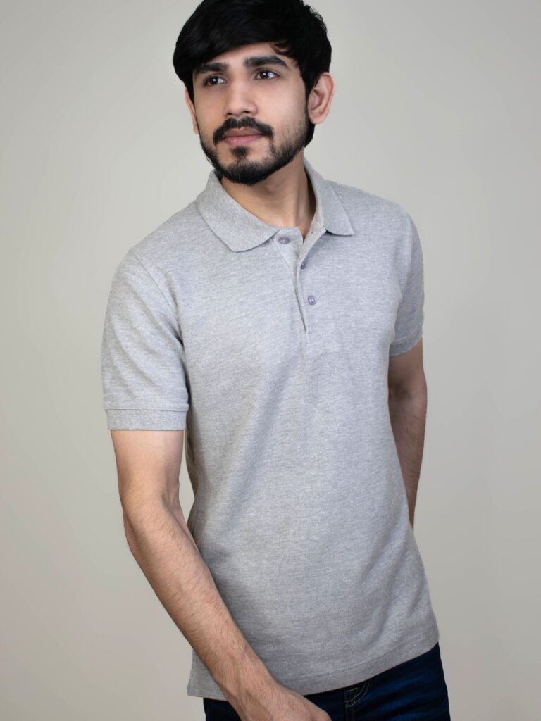 Doods Melange grey polo