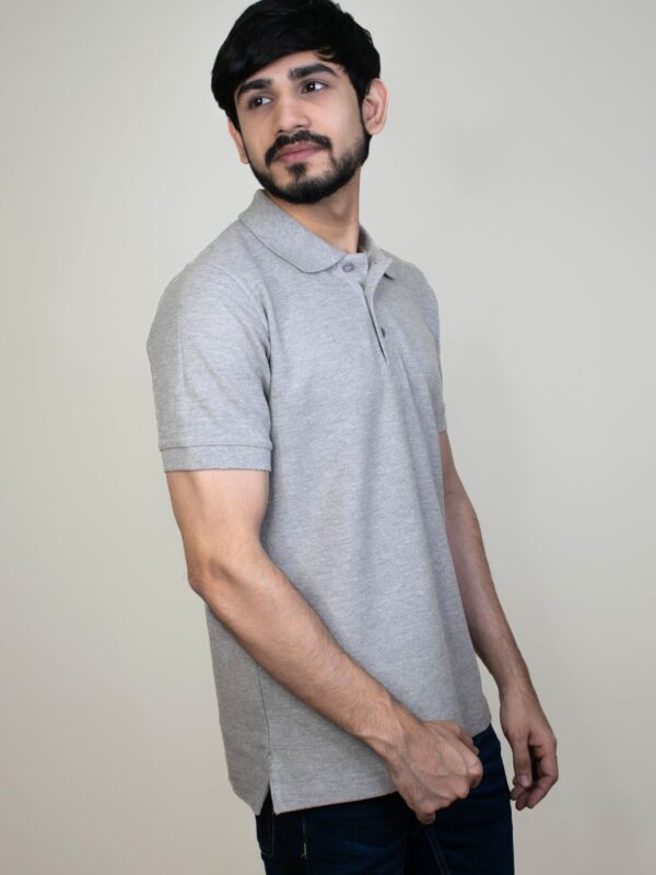 Doods Melange grey polo t shirt