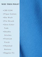 Light blue polo features image