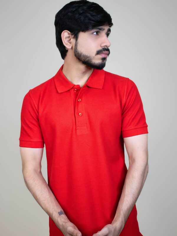 Red pique Polo tshirt