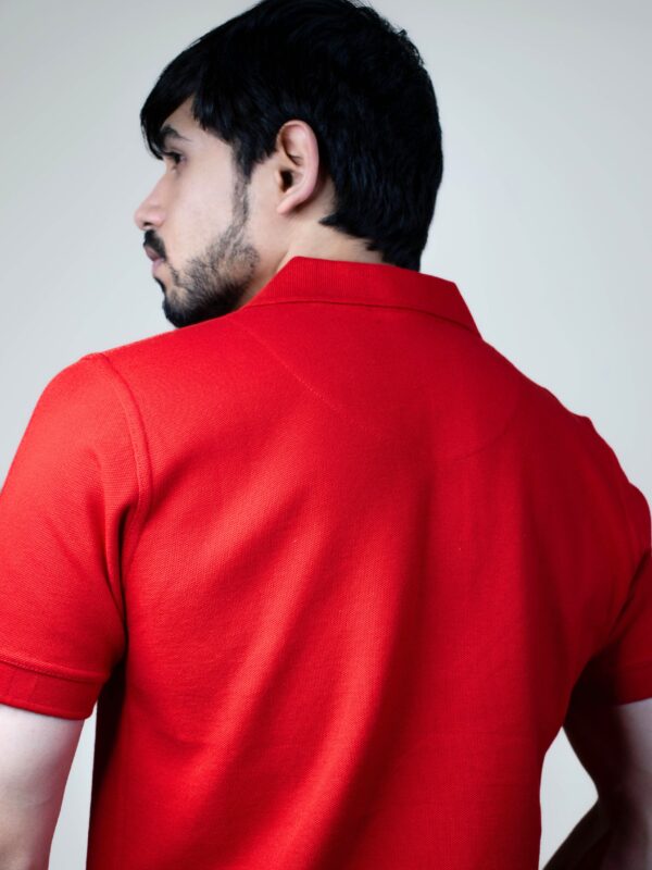 Devil Red Solid Pique Polo T-Shirt