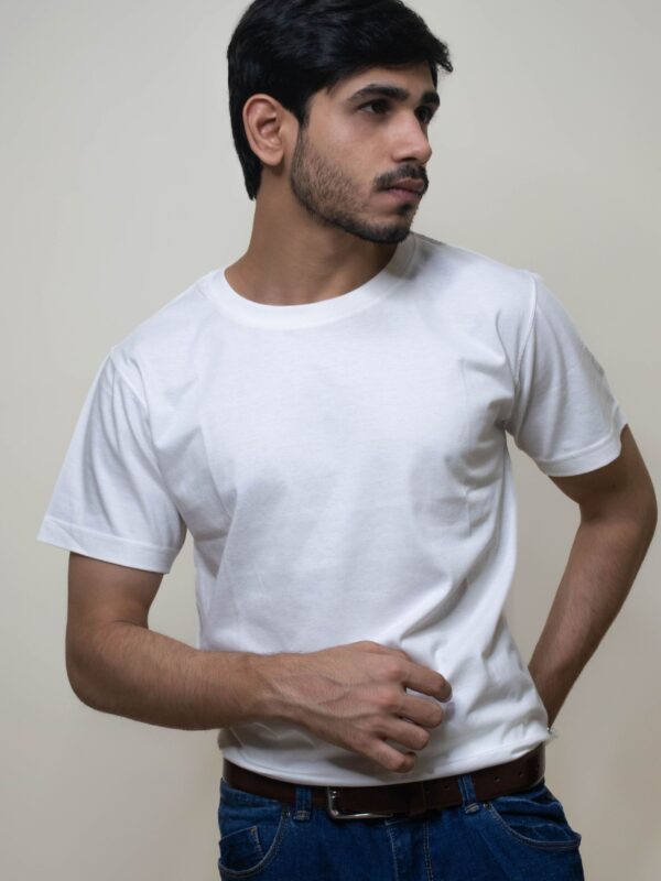 Plain White Round Neck T-Shirt