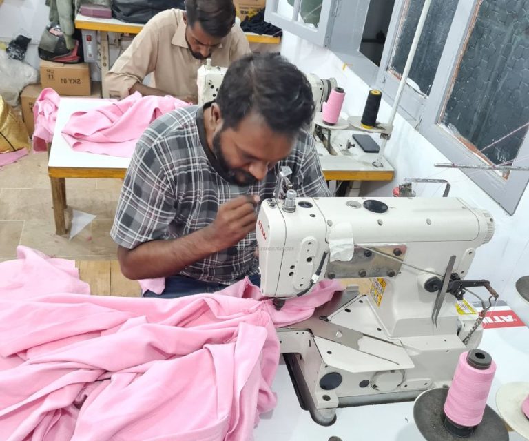 our pink tshirt sewing image