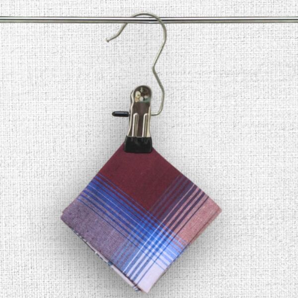 Blue Madras Check Handkerchief