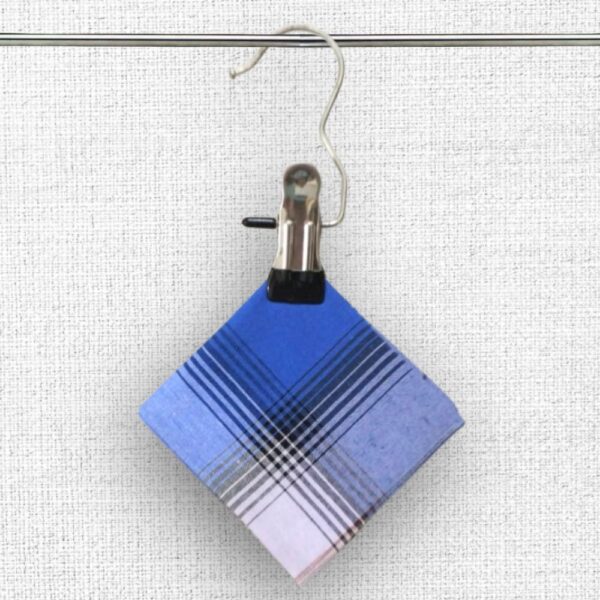 Blue Madras Check Handkerchief
