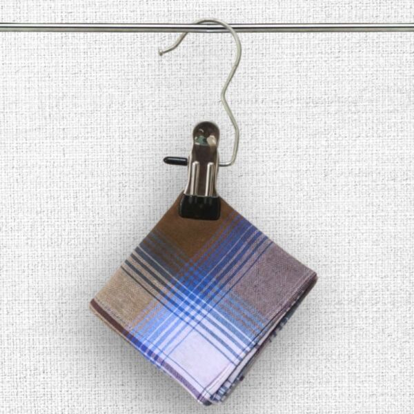 Blue Madras Check Handkerchief