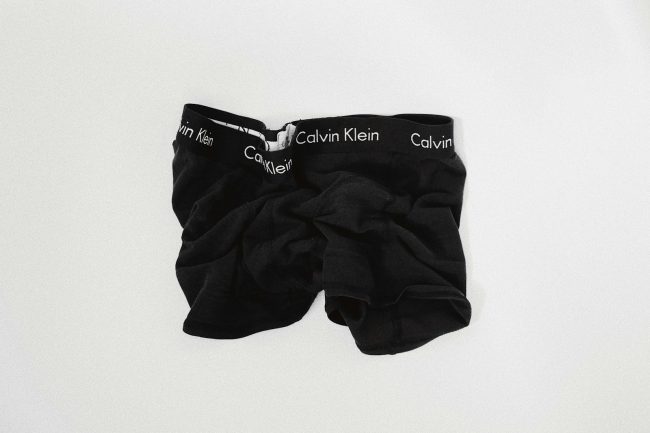 Men's underwear laid flat to compare briefs, trunks and boxers