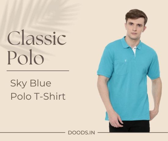 Cloassic Polo Sky Blue Color Polo T shirt