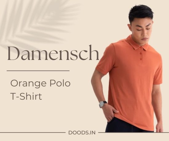 Damensch Orange Color Polo T shirt